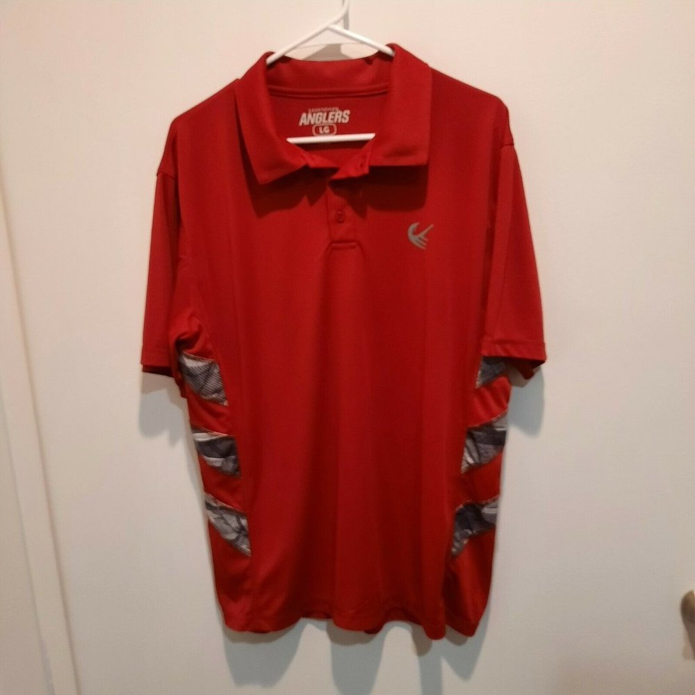 Legendary Anglers Red Polo Shirt Mens Size Large